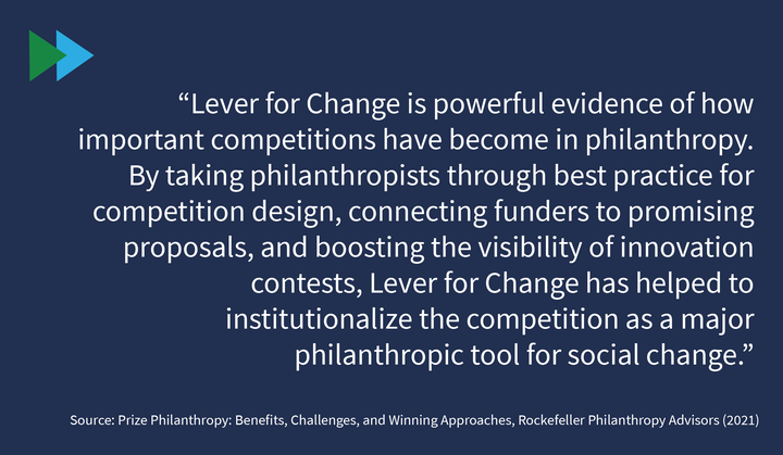 Quote about Lever for Change from the RPA Report.