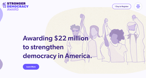 Stronger Democracy Award website registration